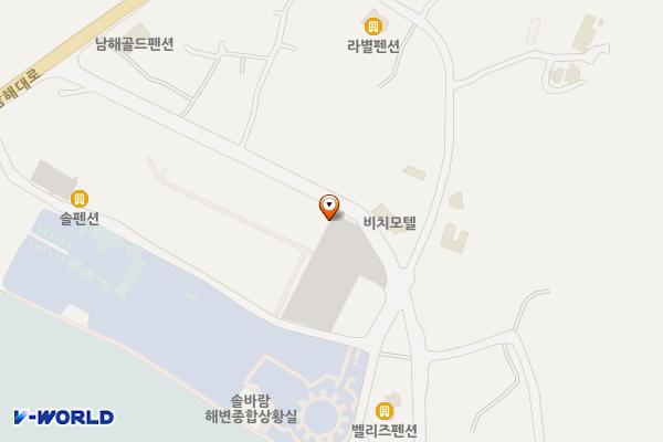 송정솔바람해변 주차장 위치 지도 — 경상남도 남해군 미조면 송정리 1130