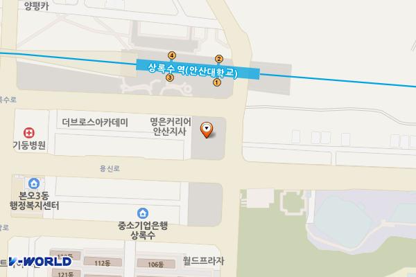 상록수역앞 위치 지도 — 경기도 안산시 상록구 본오동 874-7