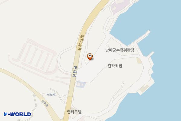 단항회센타 앞 주차장 위치 지도 — 경상남도 남해군 창선면 동부대로2964번길 49-15