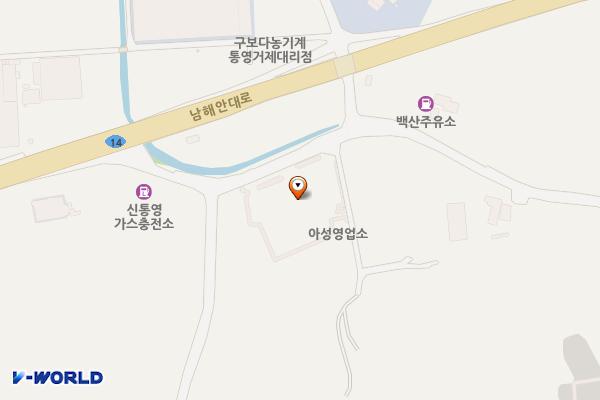 굴수하식수산업협동조합 위치 지도 — 경상남도 통영시 용남면 견내량로 22