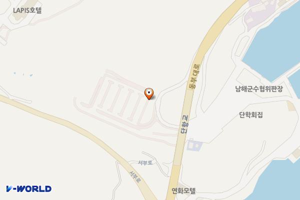 창선단항 공영주차장 위치 지도 — 경상남도 남해군 창선면 대벽리 164-1