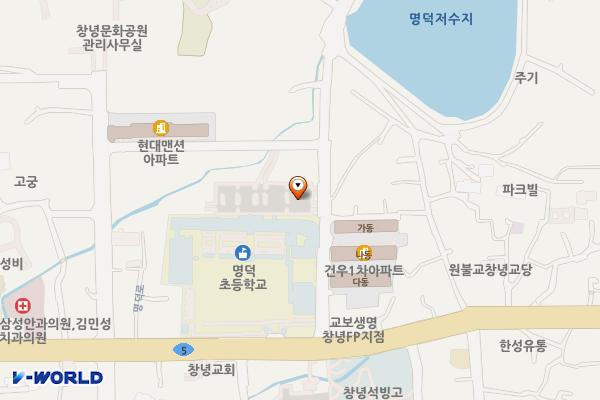명덕 공영주차장 위치 지도 — 경상남도 창녕군 창녕읍 교리 318