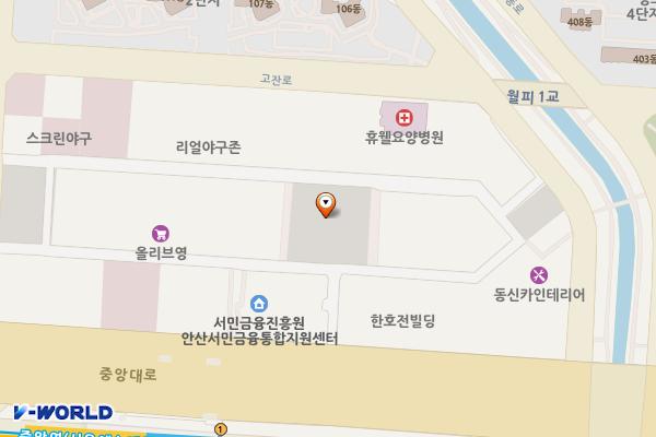 금산빌딩앞 위치 지도 — 경기도 안산시 단원구 고잔동 540-6