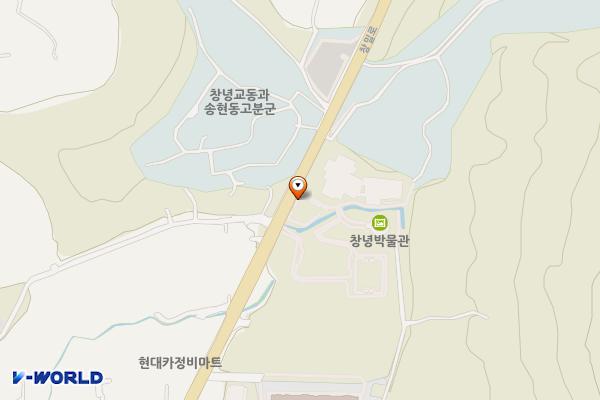 창녕박물관 위치 지도 — 경상남도 창녕군 창녕읍 창밀로 34