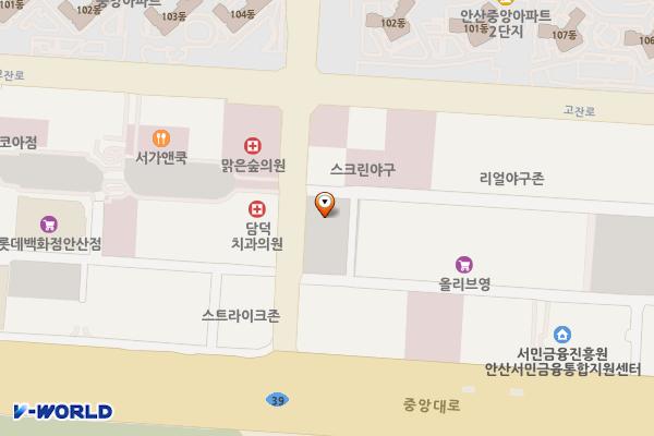 동원빌딩앞 위치 지도 — 경기도 안산시 단원구 고잔동 540