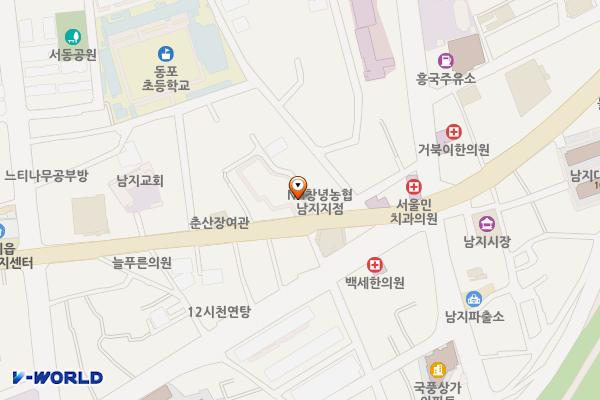 남지 시가지 공영주차장 위치 지도 — 경상남도 창녕군 남지읍 남지리 605-13