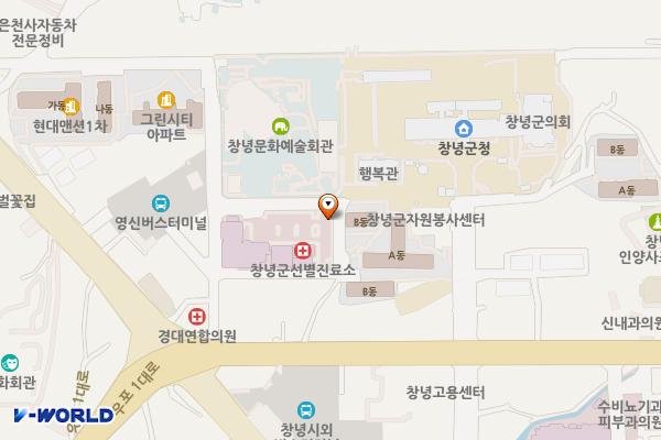 창녕군보건소 위치 지도 — 경상남도 창녕군 창녕읍 우포2로 1189-35