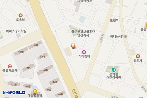 중부동 제1공영주차장 위치 지도 — 경상남도 양산시 중부동 605-6