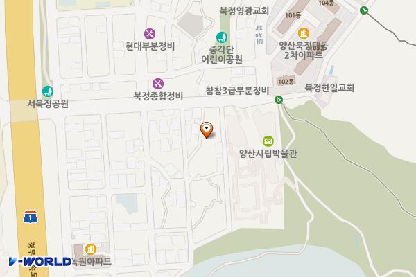하북정 공영주차장 위치 지도 — 경상남도 양산시 북정동 671