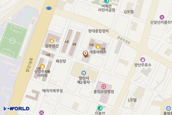 북부동 공영주차장 위치 지도 — 경상남도 양산시 북부동 702-2