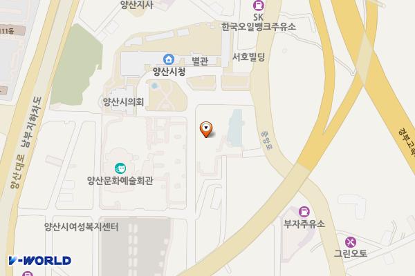 양산비즈니스센터 위치 지도 — 경상남도 양산시 중앙로 33-2