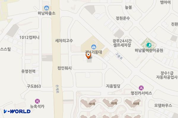 하남3지구 주차장13 위치 지도 — 전남광주통합특별시 광산구 하남동 932