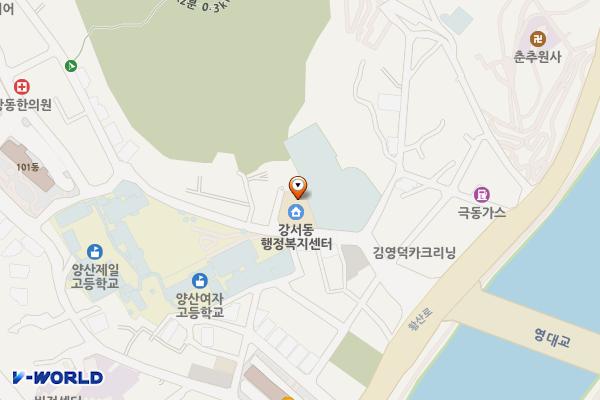 강서동행정복지센터 위치 지도 — 경상남도 양산시 교동1길 18
