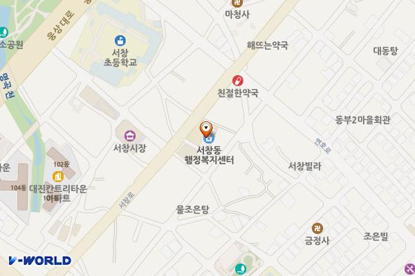 서창동행정복지센터 위치 지도 — 경상남도 양산시 서창로 194