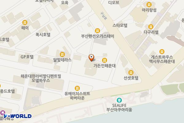 해운대L7호텔 위치 지도 — 부산광역시 해운대구 해운대해변로265번길 9-15
