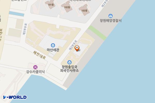 정부경남지방합동청사 항만시설동 위치 지도 — 경상남도 창원시 마산합포구 제2부두로 30