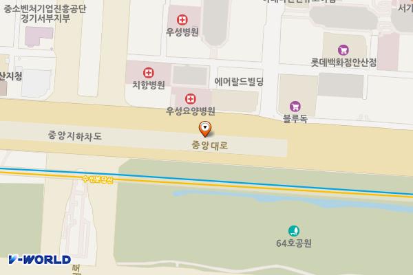 중앙역사거리 위치 지도 — 경기도 안산시 단원구 고잔동 554-2