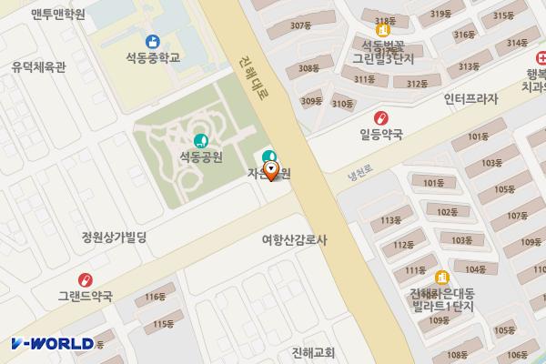 석동 공영주차빌딩1층 위치 지도 — 경상남도 창원시 진해구 냉천로 73