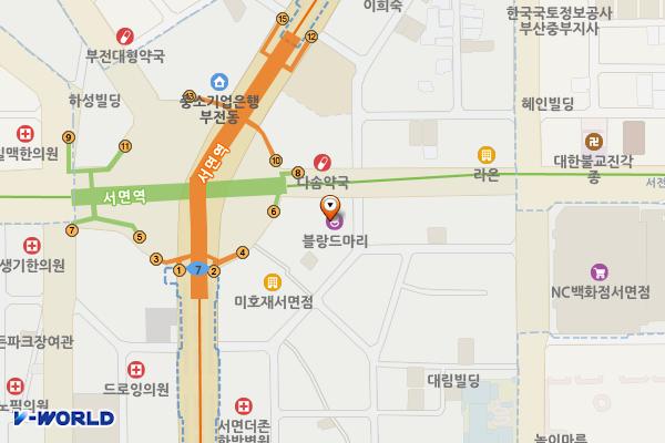 현대카드 부산사옥 위치 지도 — 부산광역시 부산진구 서전로 8