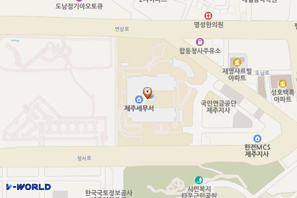 정부제주지방합동청사_옥외주차장 위치 지도 — 제주특별자치도 제주시 청사로 59