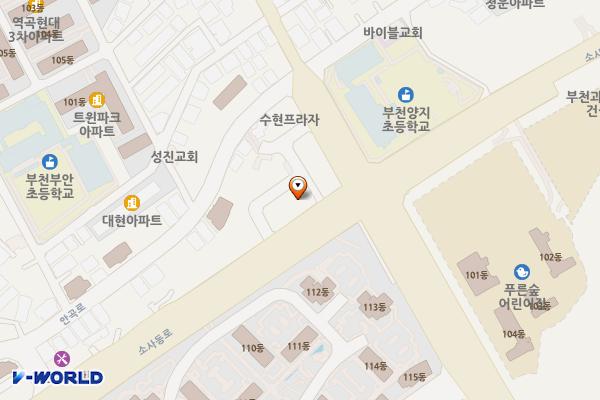 해피차지 부천 소사점 위치 지도 — 경기도 부천시 소사구 소사동로 203
