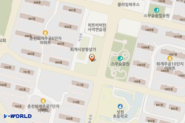 춘천평생학습관 위치 지도 — 강원특별자치도 춘천시 퇴계농공로 40