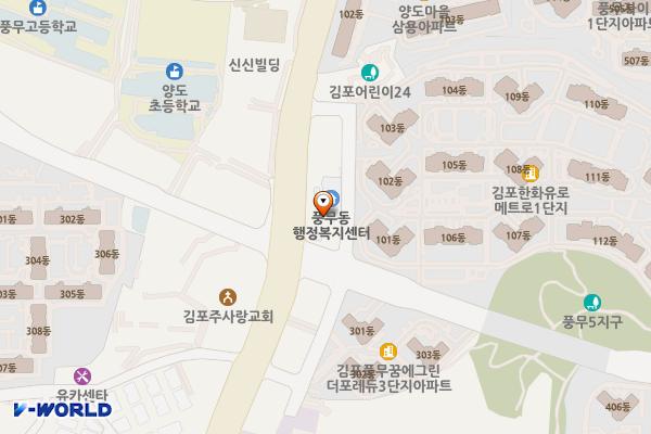 풍무동행정복지센터 위치 지도 — 경기도 김포시 풍무로 74