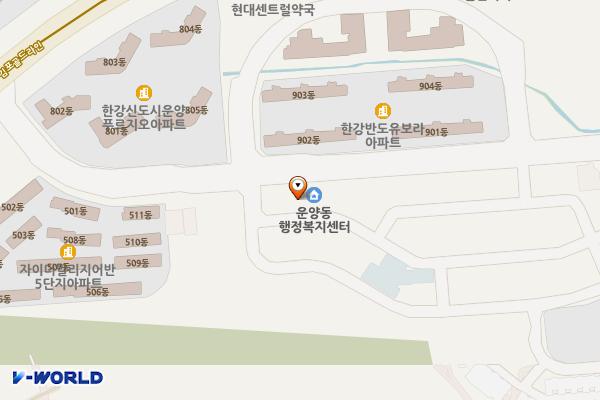 운양동행정복지센터 위치 지도 — 경기도 김포시 모담공원로 32