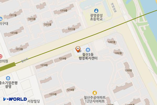 철산시립도서관 위치 지도 — 경기도 광명시 철산로 56