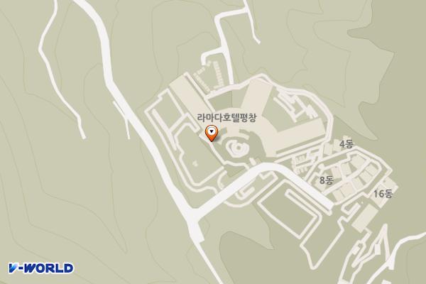 라마다호텔리조트 위치 지도 — 강원특별자치도 평창군 대관령면 오목길 107