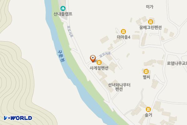 대성캠프타운 위치 지도 — 경기도 가평군 청평면 모꼬지로 118