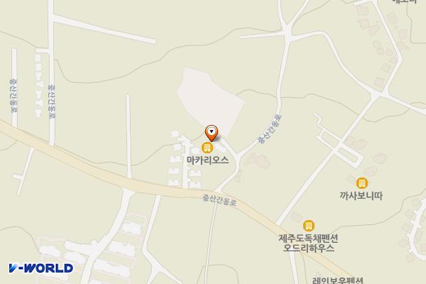 마카리오스 위치 지도 — 제주특별자치도 제주시 조천읍 중산간동로 789-5