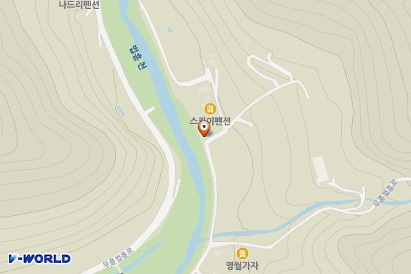 스카이펜션캠핑장 위치 지도 — 강원특별자치도 영월군 무릉도원면 무릉법흥로 852-15