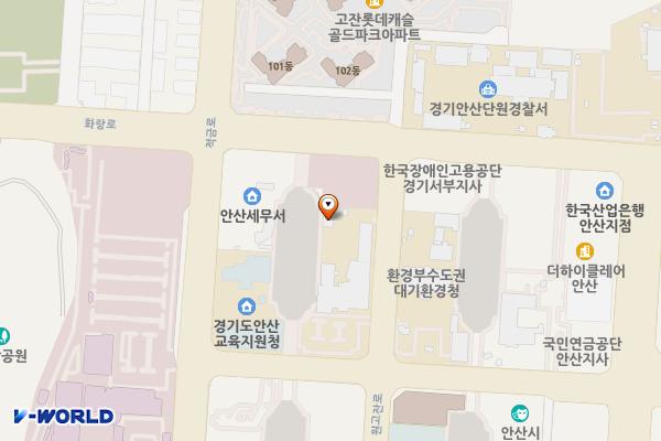 안산세무서뒤 위치 지도 — 경기도 안산시 단원구 고잔동 545-1