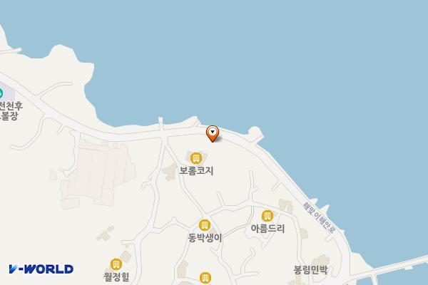 보롬코지펜션 위치 지도 — 제주특별자치도 제주시 구좌읍 해맞이해안로 402