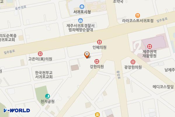 제주더그레이튼 위치 지도 — 제주특별자치도 서귀포시 서문로 4