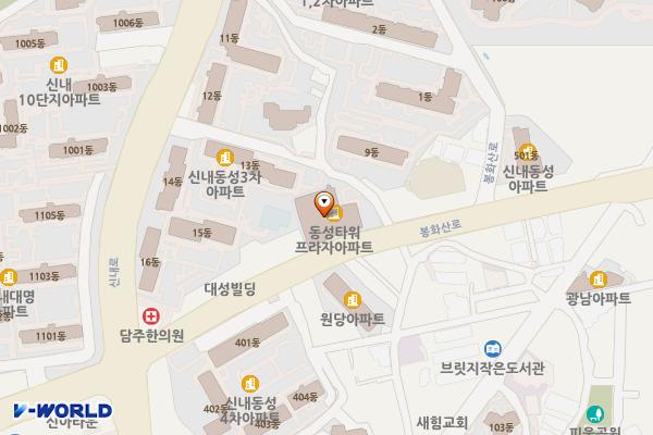 동성타워프라자 위치 지도 — 서울특별시 중랑구 봉화산로 221