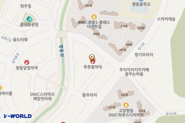 로데오프라자 위치 지도 — 경기도 고양시 덕양구 꽃마을로 68