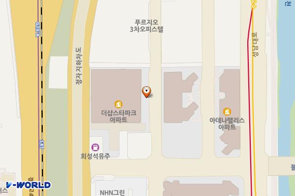 분당 더샾 스타파크 위치 지도 — 경기도 성남시 분당구 정자일로 121