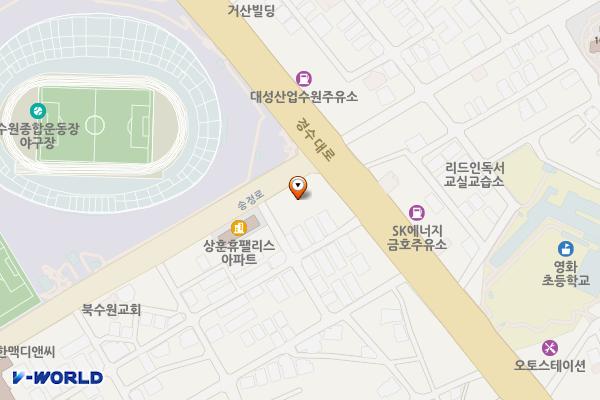 한국건강관리협회 경기지부 위치 지도 — 경기도 수원시 장안구 경수대로 857