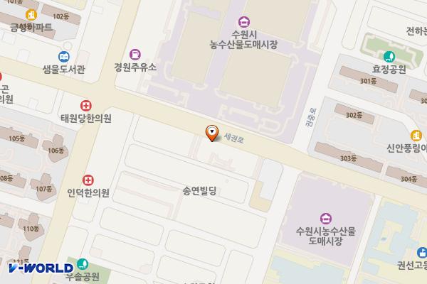 조엔리프라자 위치 지도 — 경기도 수원시 권선구 세권로 246