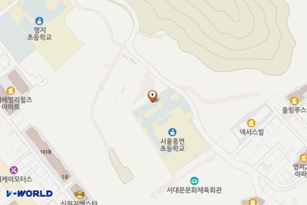 홍연초등학교 공영 위치 지도 — 서울특별시 서대문구 백련사길 55