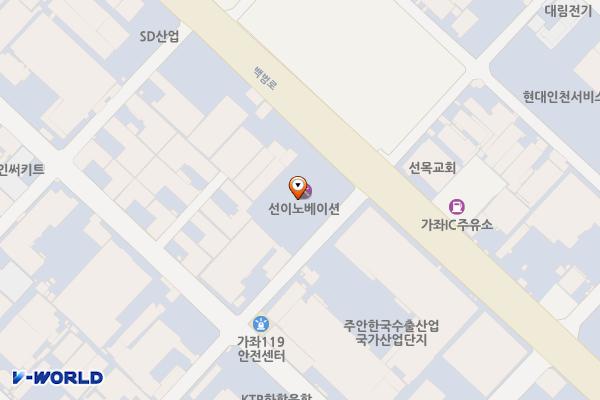 주안스마트테크노타워 위치 지도 — 인천광역시 서해구 백범로 681