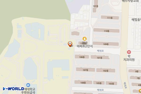 배재대학교 위치 지도 — 대전광역시 서구 배재로 155-40
