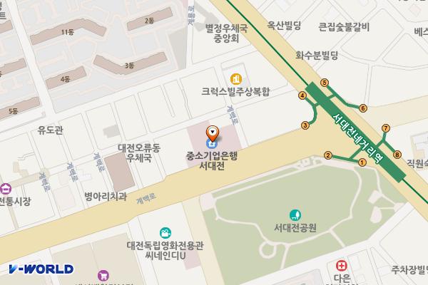 센트리아오피스텔 위치 지도 — 대전광역시 중구 계백로 1719