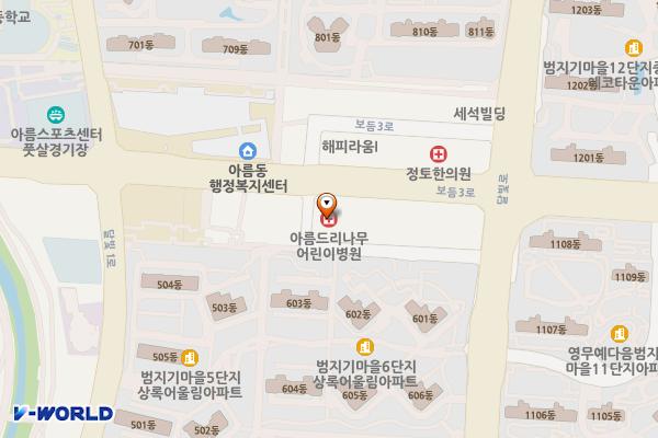 칼리지포인트 위치 지도 — 세종특별자치시 보듬3로 101