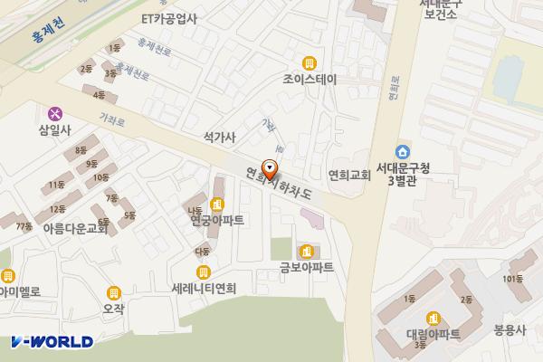 연희동 제1공영 위치 지도 — 서울특별시 서대문구 연희동 151-32