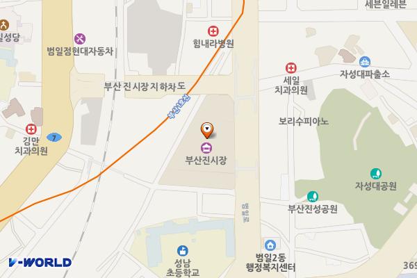 부산진시장 위치 지도 — 부산광역시 동구 진시장로 24