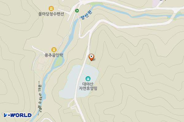 국립대야산자연휴양림 위치 지도 — 경상북도 문경시 가은읍 용추길 31-35