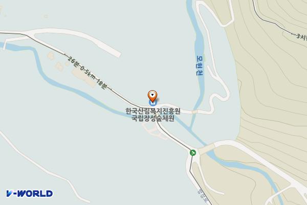 국립방장산자연휴양림 위치 지도 — 전남광주통합특별시 장성군 북이면 방장로 353